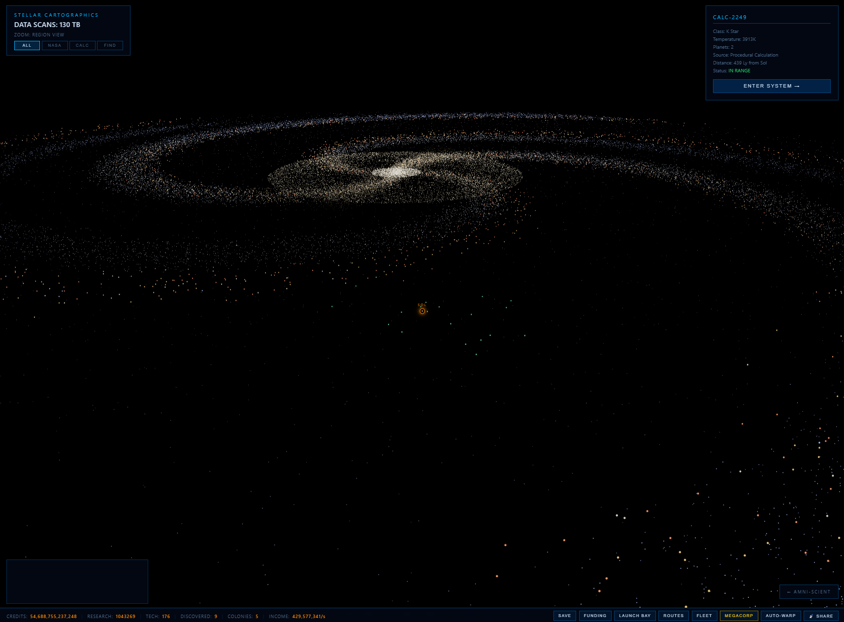 Amni-Explore galaxy view with 80K particles